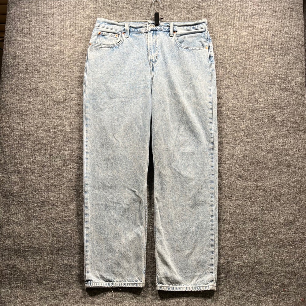 Levis Low Pro Straight Jeans Light Wash Blue Denim Mens 32x30 A0964-0037
